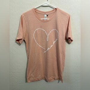 Bella Canvas Peach Heart Mama Tee